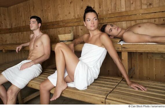 Sauna and its temperature zones