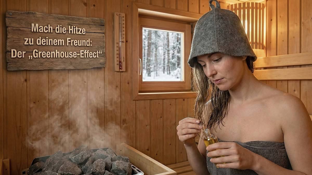 Entspannende Hot-Stone-Sauna mit Aromaöl für Wellness und Erholung.
