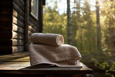 Why is it important to take a towel with you to the sauna?