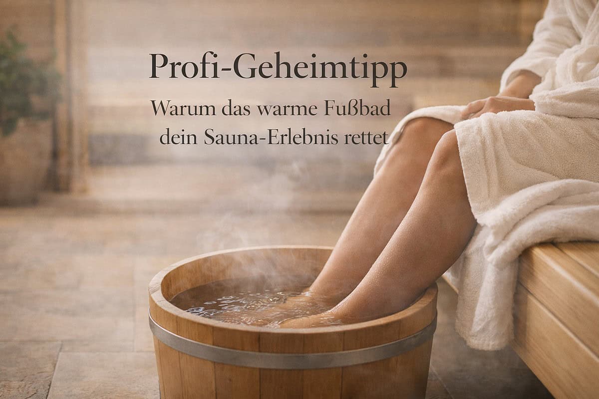 Entspannende Fußbad im Saunaraum für Wohlbefinden und Erholung.