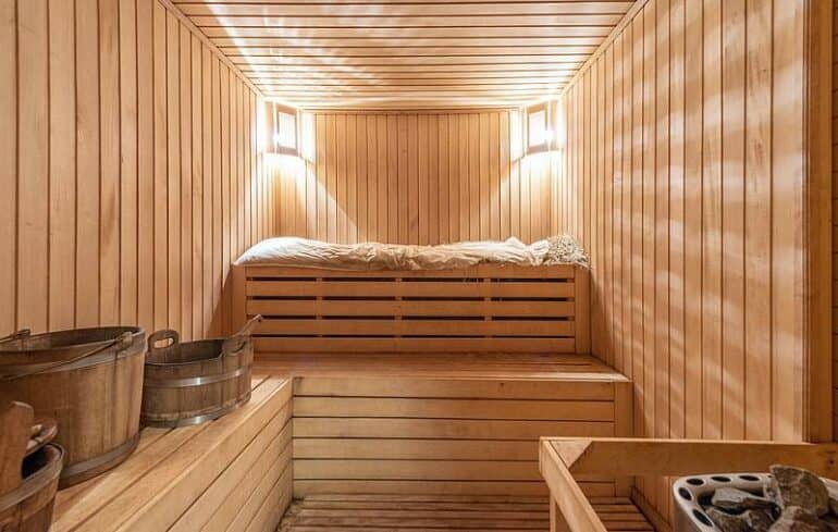 Where is the warmest place in a sauna?